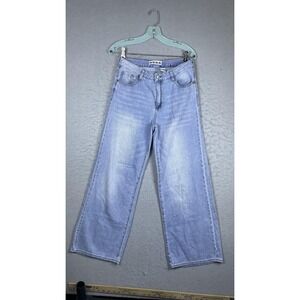 S.O.N.G. Jeans Juniors 3/26 Blue Wide Leg High Rise Light Wash Denim 26x26